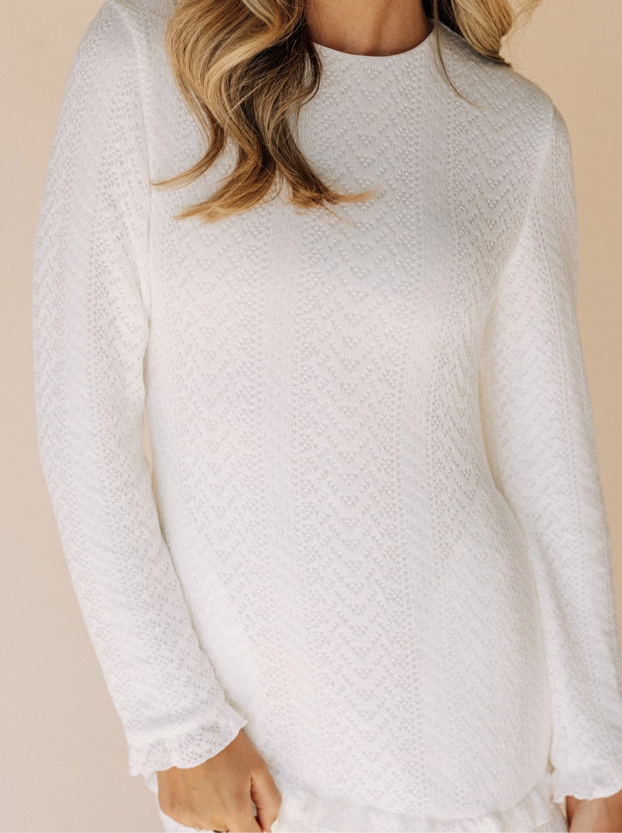 The Winter Quarters LDS temple dress — cozy winter fabric