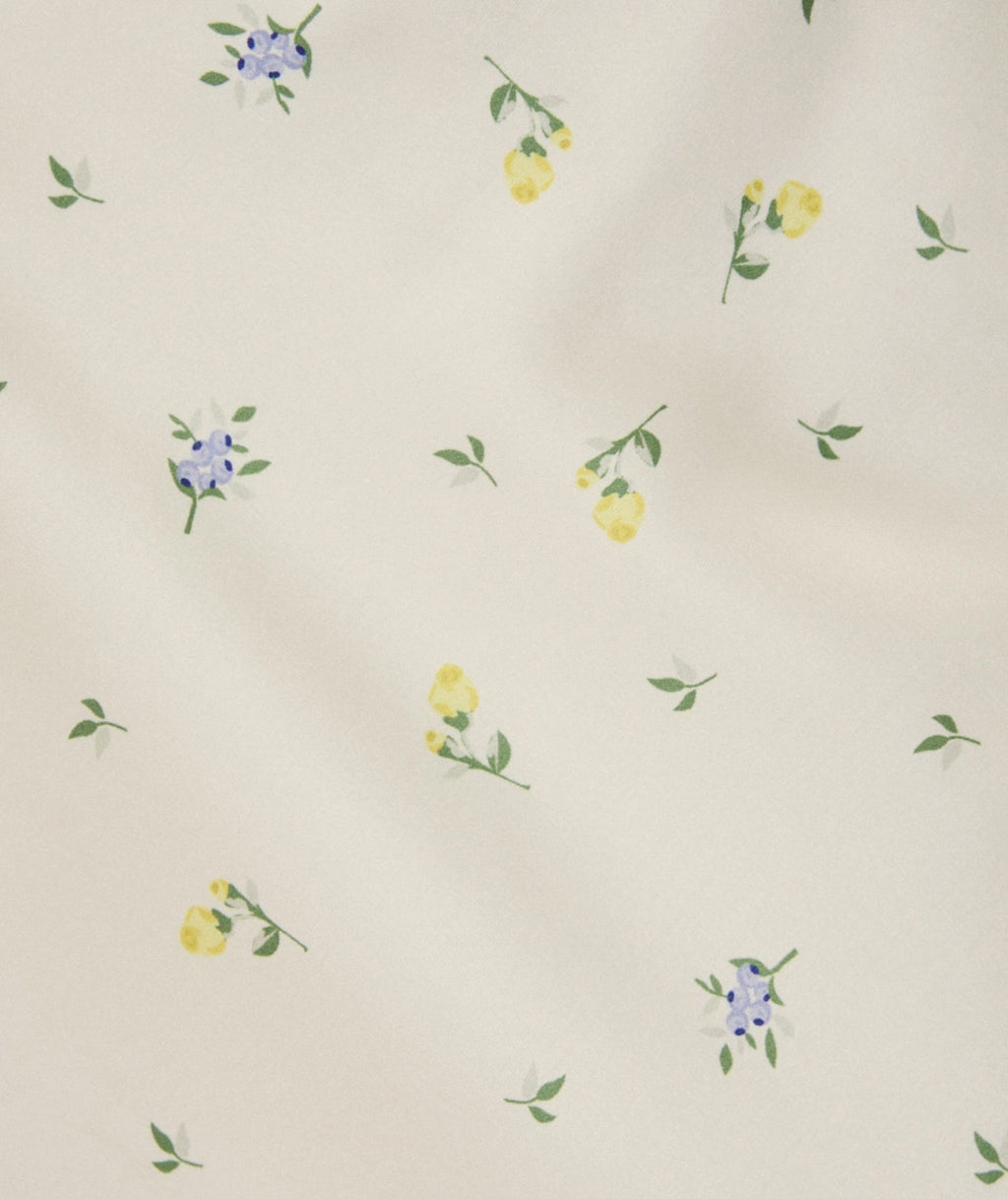 Lemon Blossom ivory ditsy-floral modest slip dress with a lace-trim hem