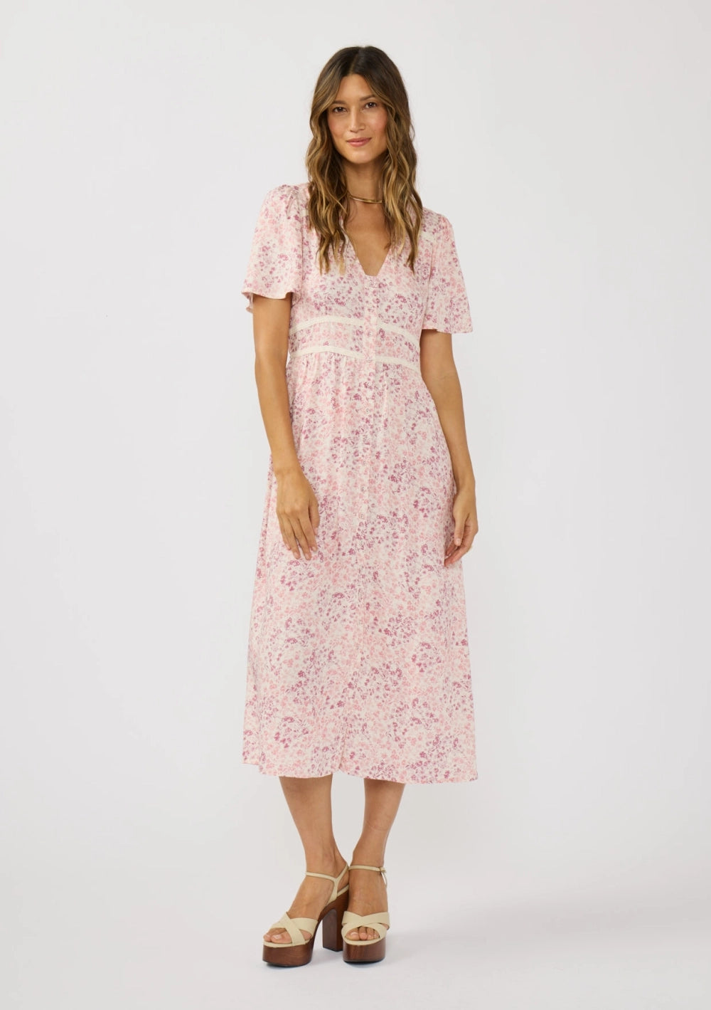 The Myrtle Floral Modest Midi Dress