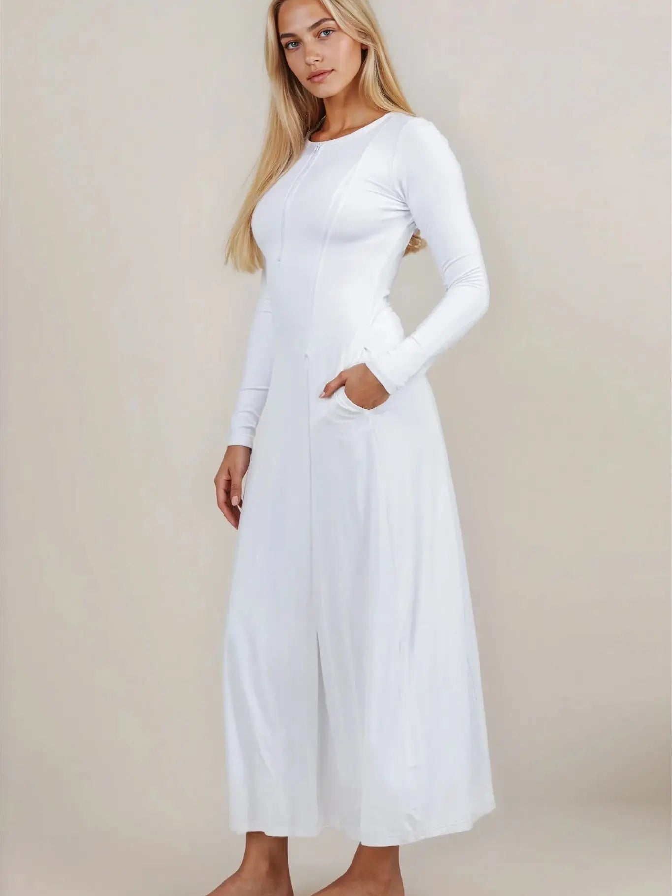 The Concepción modern LDS temple dress by ZMCI