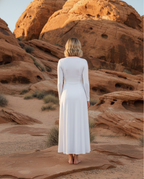 The Concepción LDS temple dress — modern zip-front design