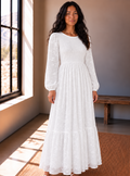 The Adelaide Petite | Floral Lace LDS Temple Dress