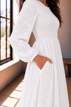 The Adelaide Petite | Floral Lace LDS Temple Dress