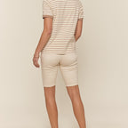 Sand high-rise bermuda shorts with a button fly