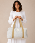 Beige Gingham LDS Temple Bag