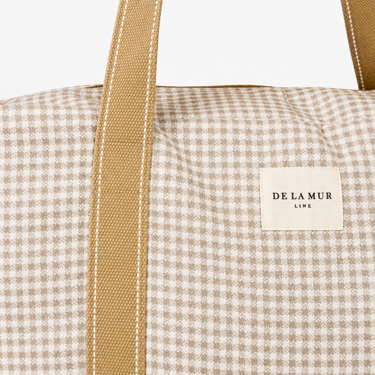 Beige Gingham LDS Temple Bag
