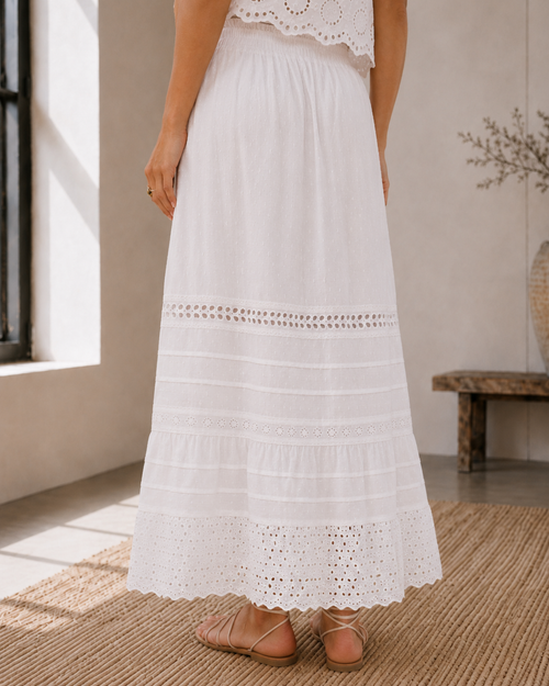 Bountiful Eyelet Modest Skirt for Church