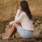 Frey light-wash denim modest bermuda shorts with a straight fit