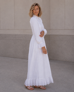 The Logan LDS temple dress — long sleeve detail