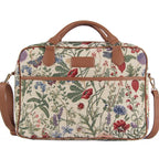 Morning Garden structured floral temple bag with multiple compartments