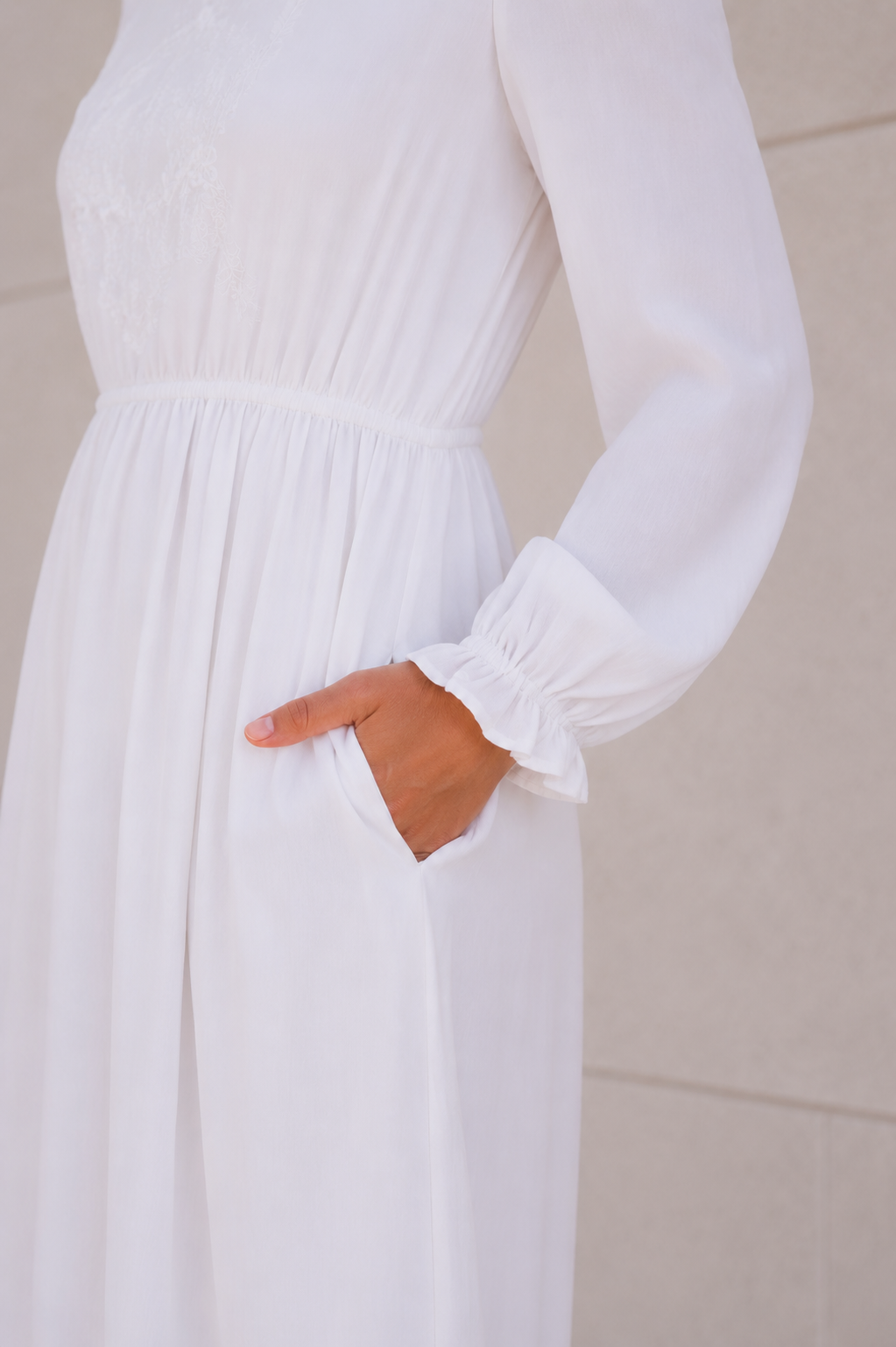 helsi tessa long-sleeve appliqué a-line maxi dress Long Sleeve Embellished Brown Size:L(11.8