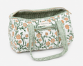 Small Orange Rosevine Quilted Temple Duffel