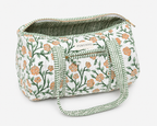 Small Orange Rosevine Quilted Temple Duffel
