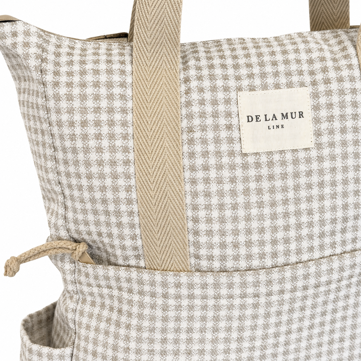 Taupe Woven Check | LDS Temple Backpack
