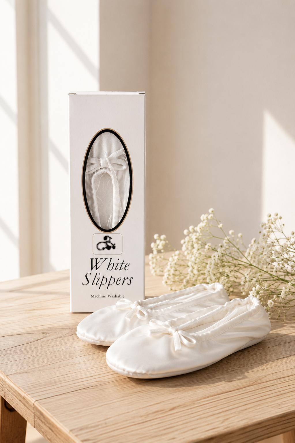 Women's Cushioned LDS Temple Satin Slippers