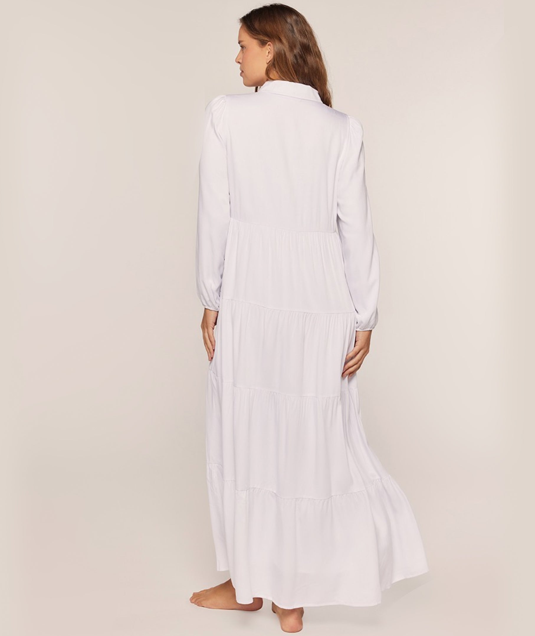 The Provo City LDS temple dress — long balloon sleeve detail