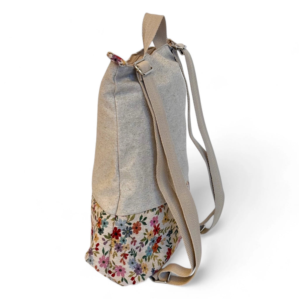 Blume floral-jacquard temple backpack with adjustable straps and zip pocket
