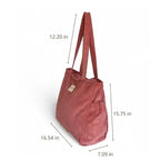 Coral Corduroy Shoulder Bag