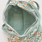 Small Orange Rosevine Quilted Temple Duffel
