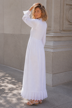The Logan LDS temple dress — back view