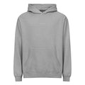 The Isaiah carbon-grey Christian hoodie with a quiet here am I chest mark