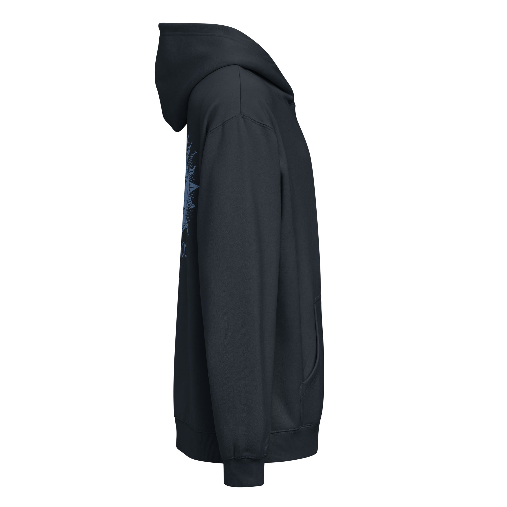 The Nauvoo Sun Christian hoodie with a small Nauvoo sun graphic