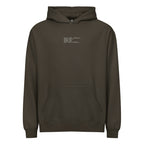 Nephi's Ship earth-toned Christian hoodie for men with a small chest mark