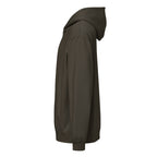 Nephi's Ship earth-toned Christian hoodie for men with a small chest mark