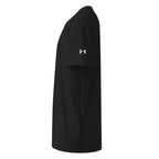 The Jacob black Under Armour Christian athletic tee with a quiet chest mark