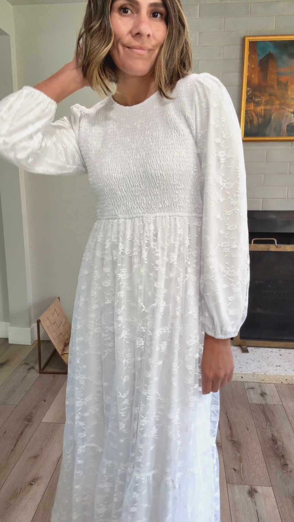 The Adelaide Petite | Floral Lace LDS Temple Dress