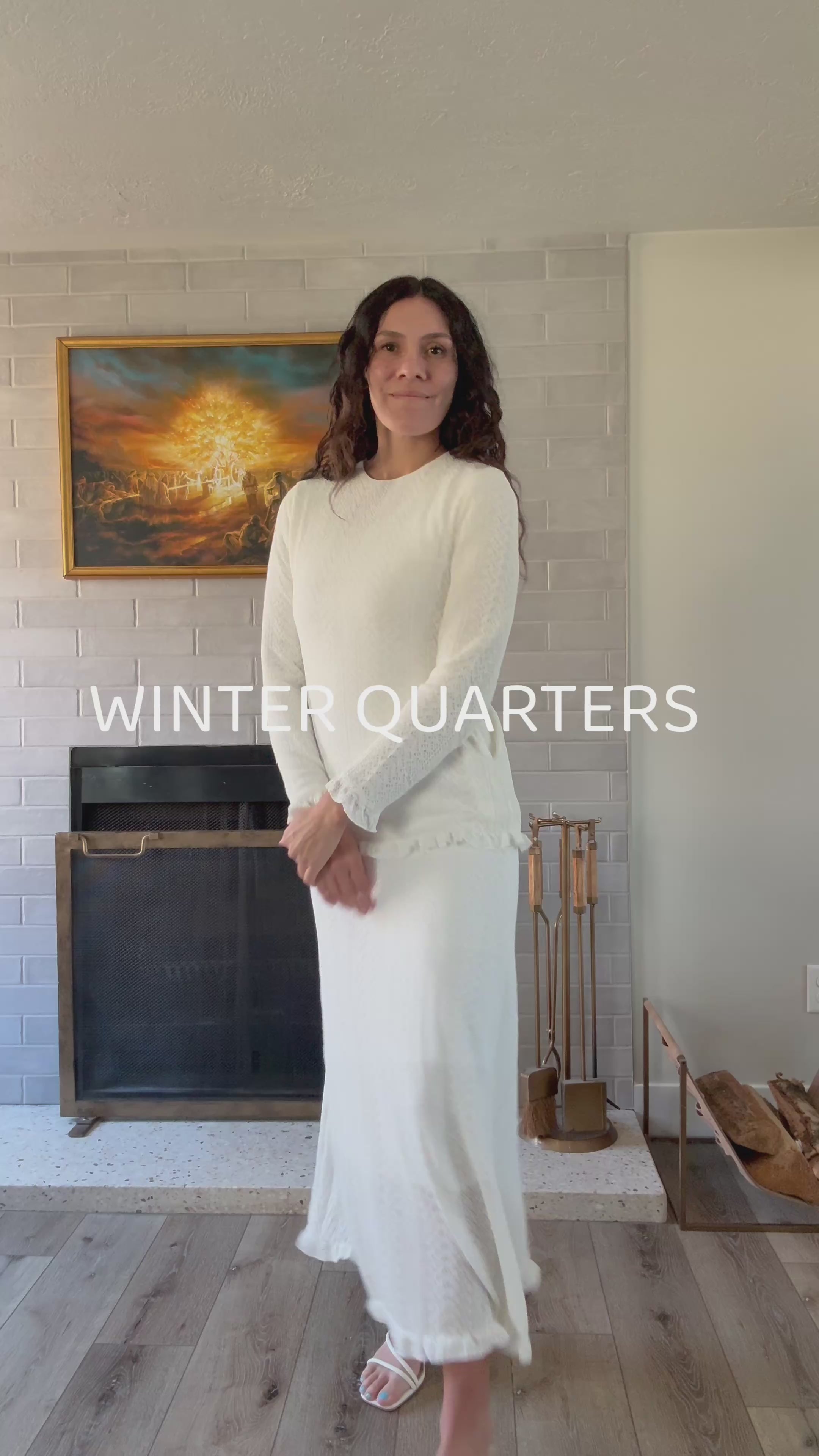 The Winter Quarters | Fitted Sweater LDS Temple Dress with Pockets