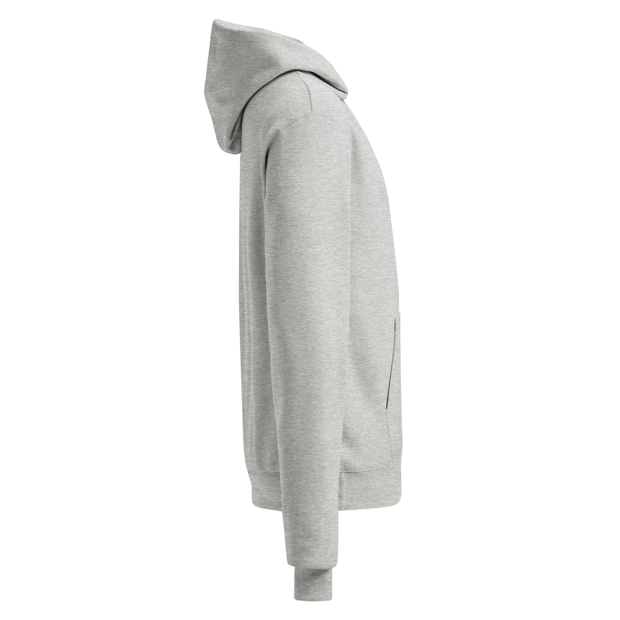 The Comforter steel-grey Christian hoodie with a quiet chest mark