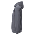 CTR vintage-wash slate Christian hoodie with a small CTR chest emblem