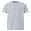Shalom oversized Christian graphic tee for women with cream chest embroidery
