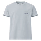 Shalom oversized Christian graphic tee for women with cream chest embroidery