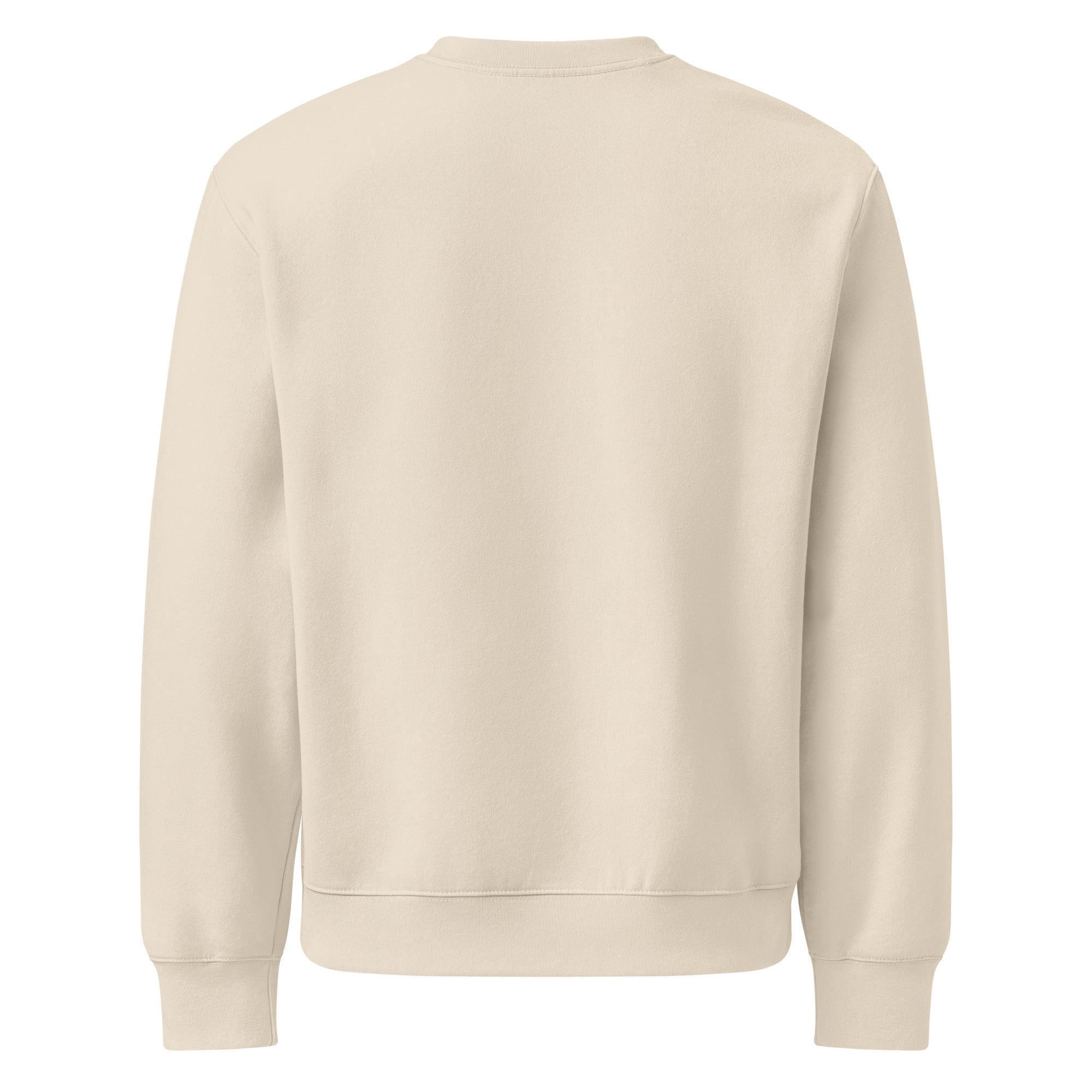 Bethlehem sand heavyweight Christian crewneck with small chest mark and star icon