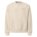 Bethlehem sand heavyweight Christian crewneck with small chest mark and star icon