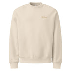 Bethlehem sand heavyweight Christian crewneck with small chest mark and star icon