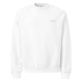 Palms white Christian sweatshirt for women with a sage Tree of Life back graphic
