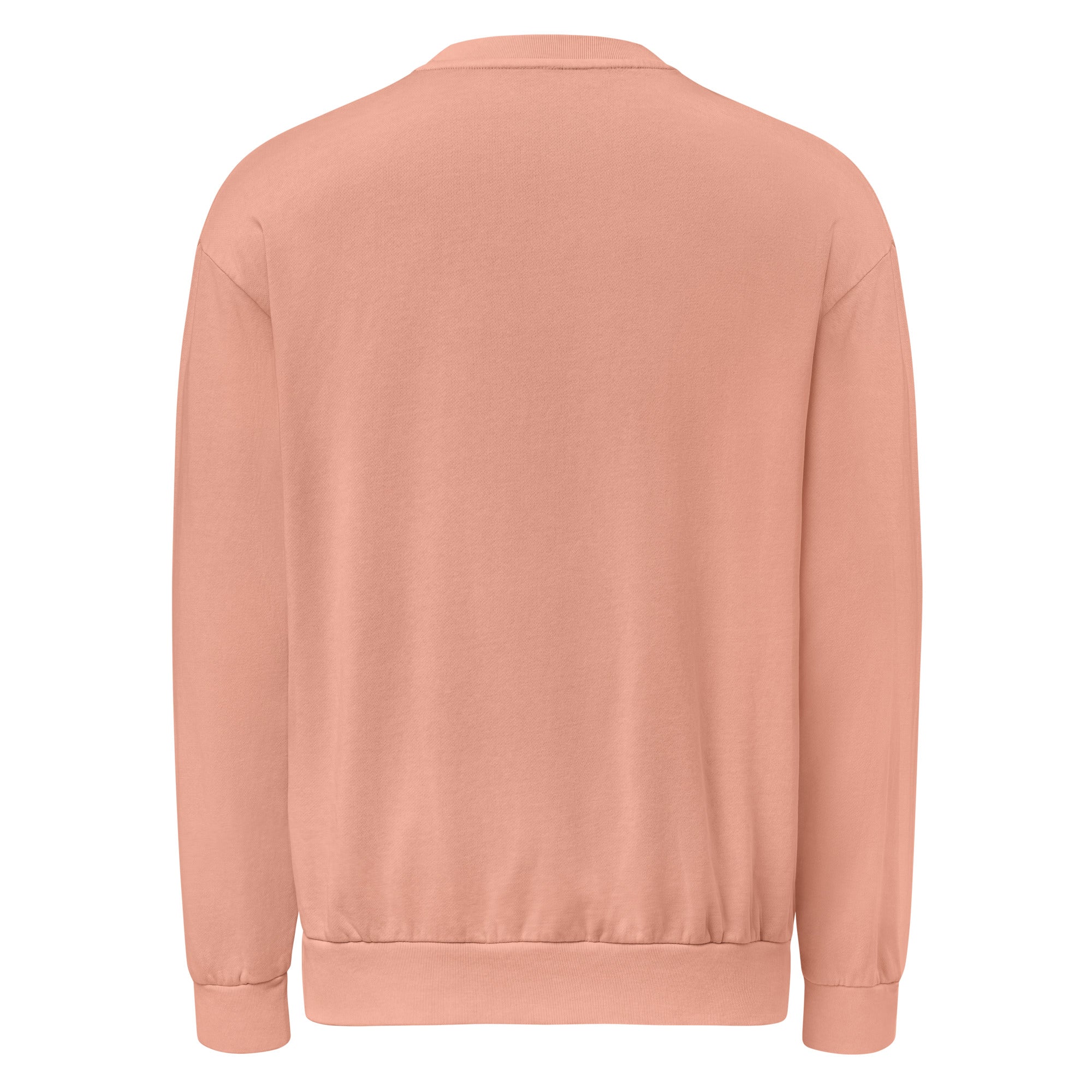 Curious Workmanship pigment-dyed heavyweight Christian crewneck with minimalist chest inscription